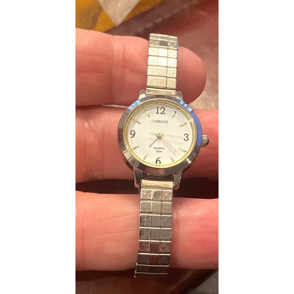 Women's 20mm Silver Tone Carriage by Timex Watch, Wr30M, Expansion Band